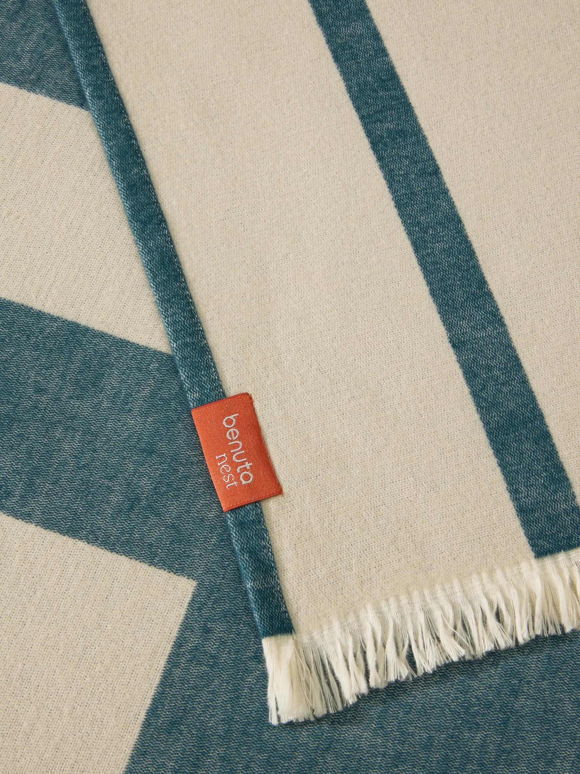 Cotton Blanket Reed Petrol