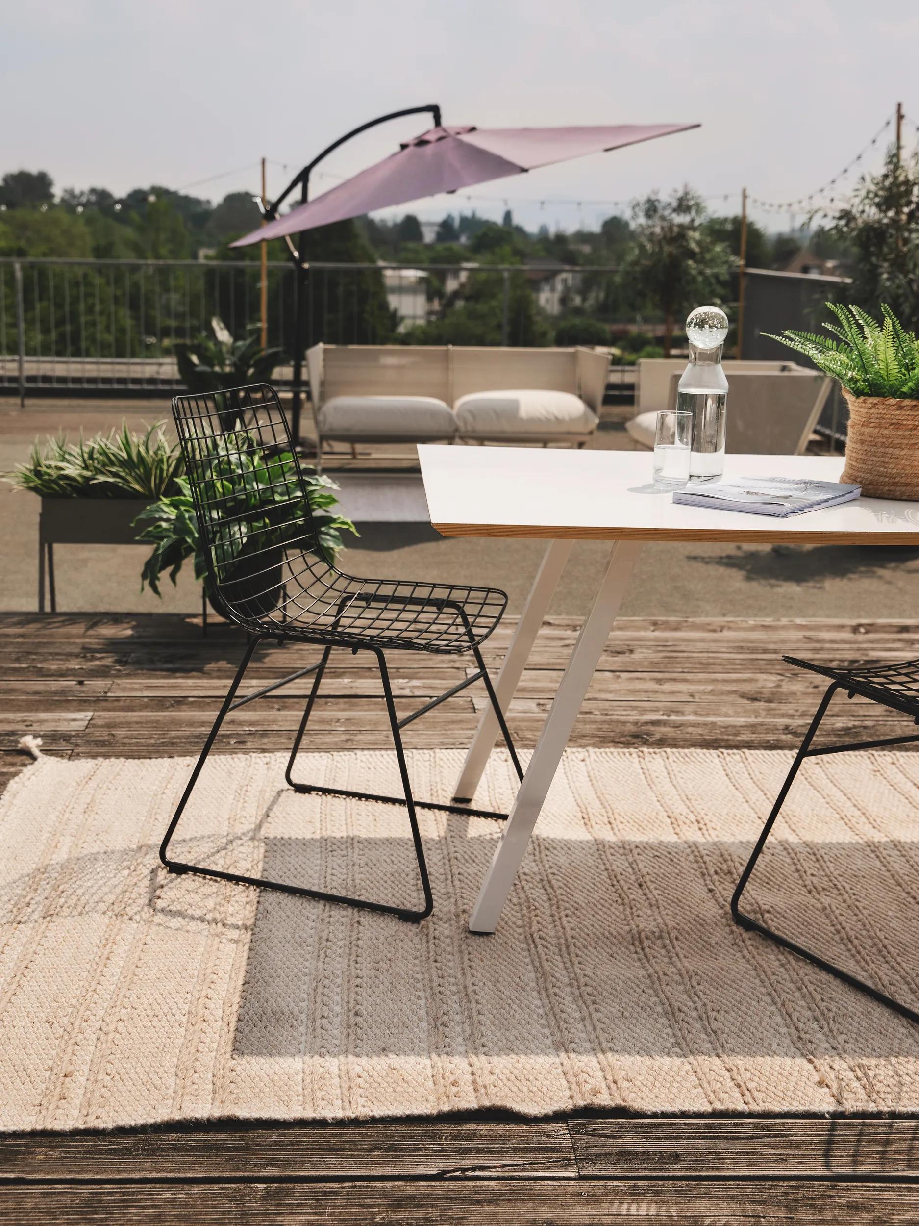 Rug made from recycled material Rene Beige