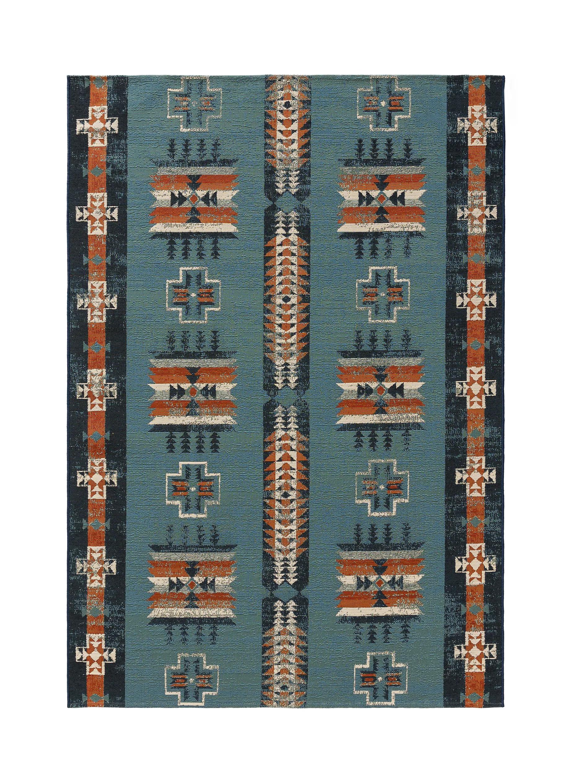In- & Outdoor Rug Ria Multicolour/Blue