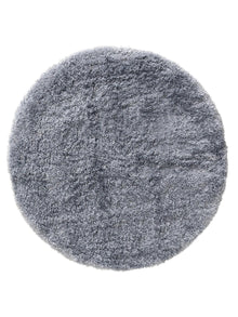Flauschiger runder Teppich Ricky Blau