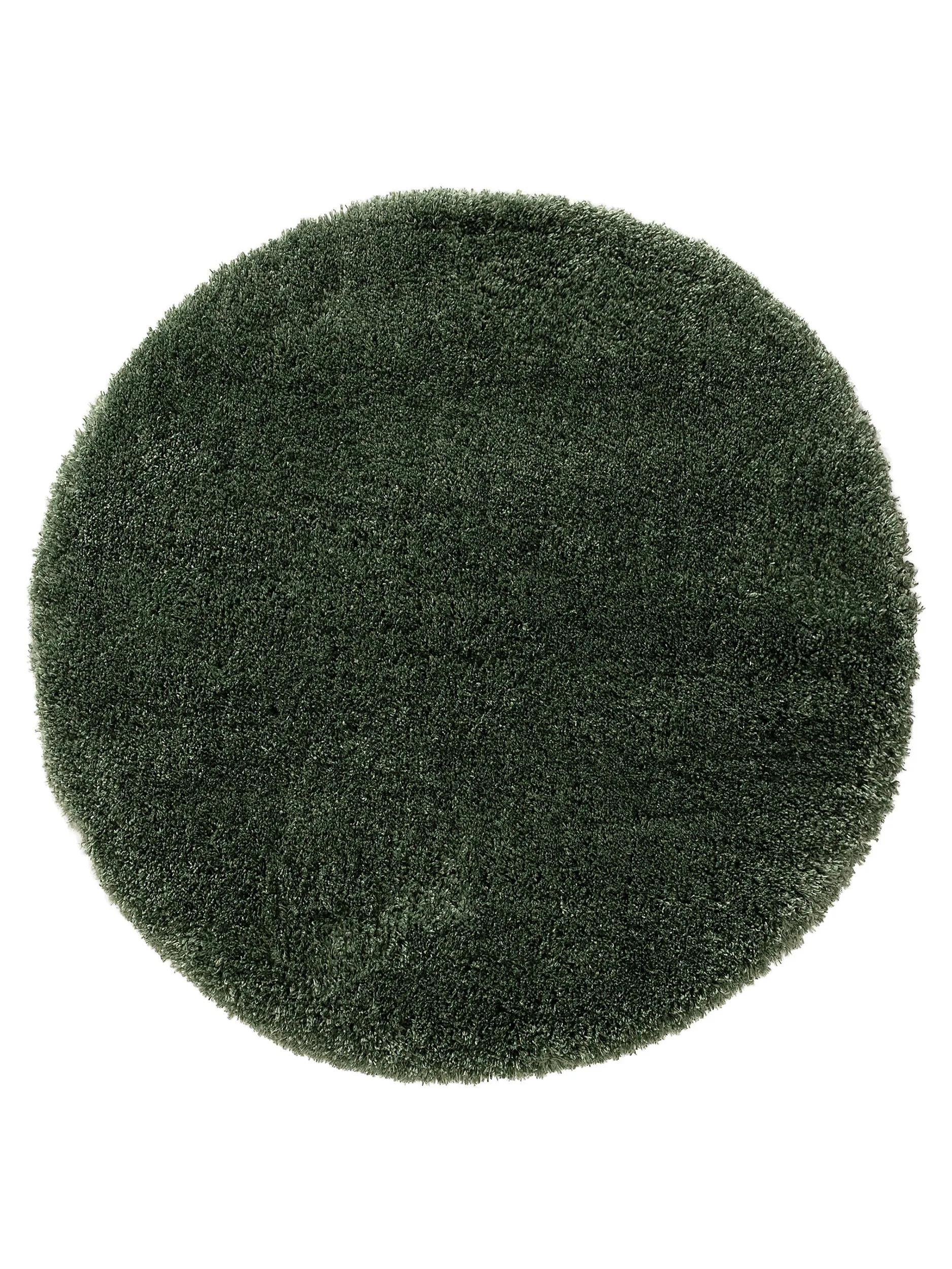 Shaggy Round Rug Ricky Green