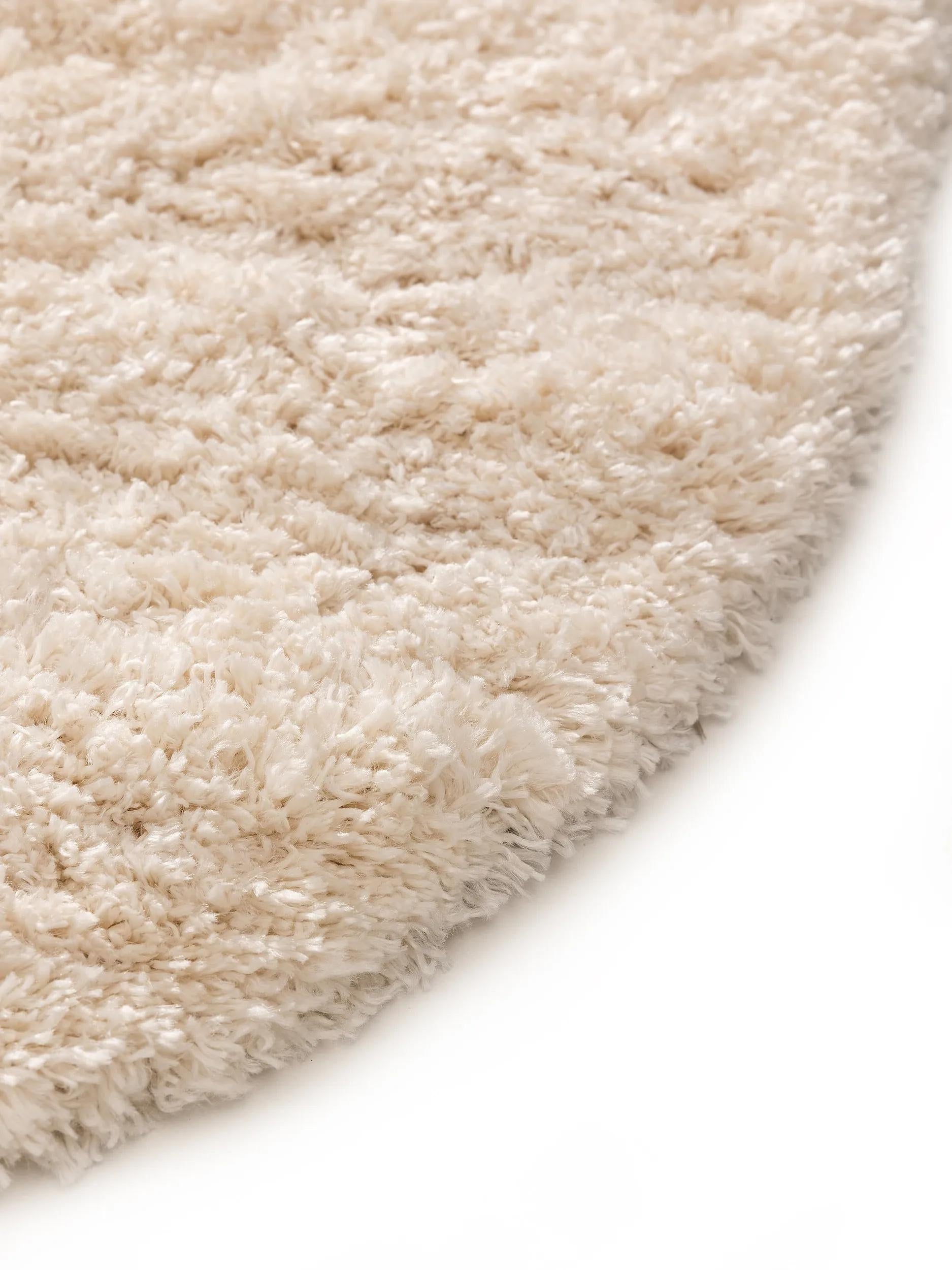 Shaggy Round Rug Ricky Cream