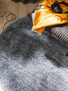 Flauschiger runder Teppich Ricky Blau