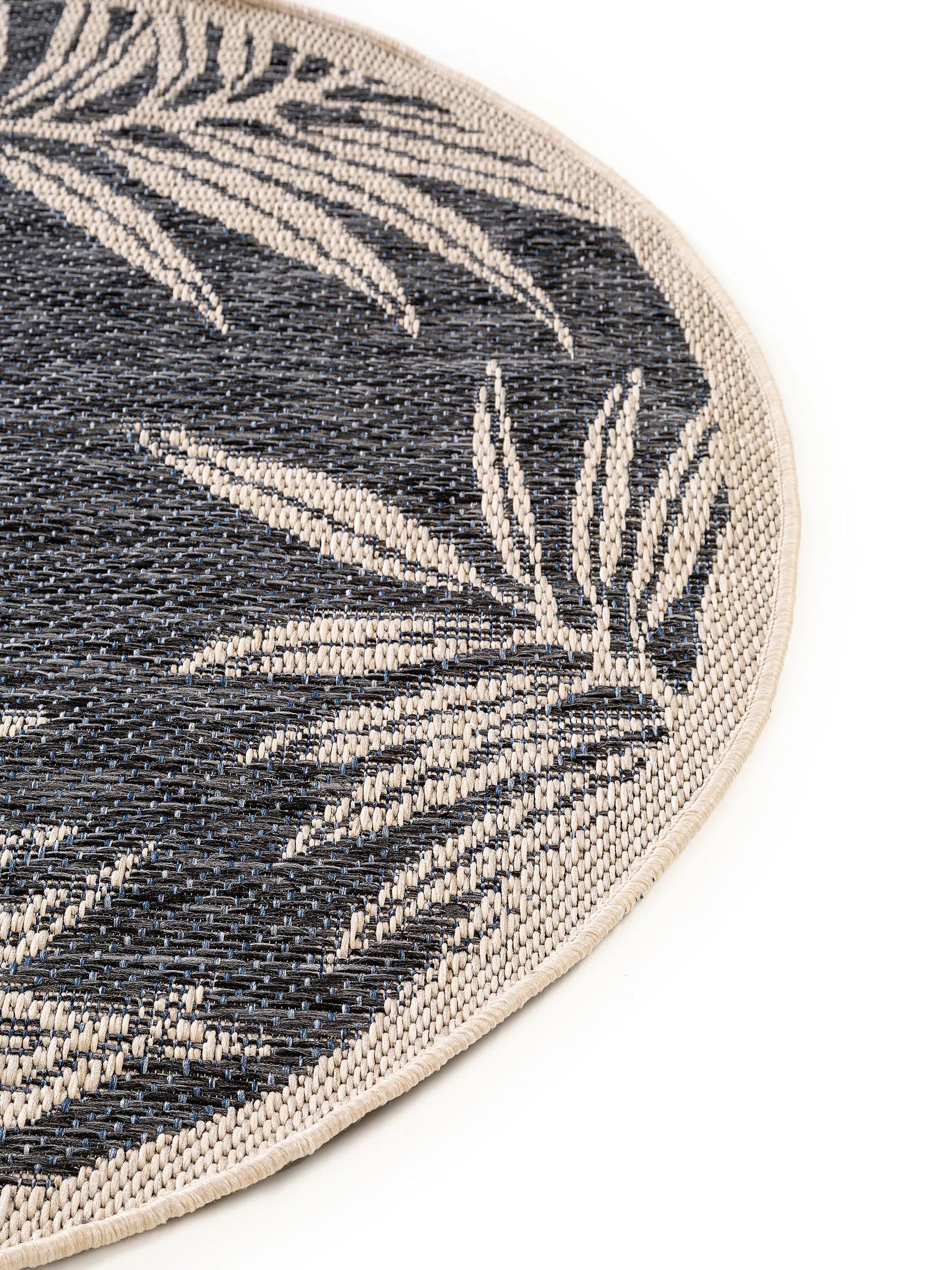 In- & Outdoor Round Rug River Blue