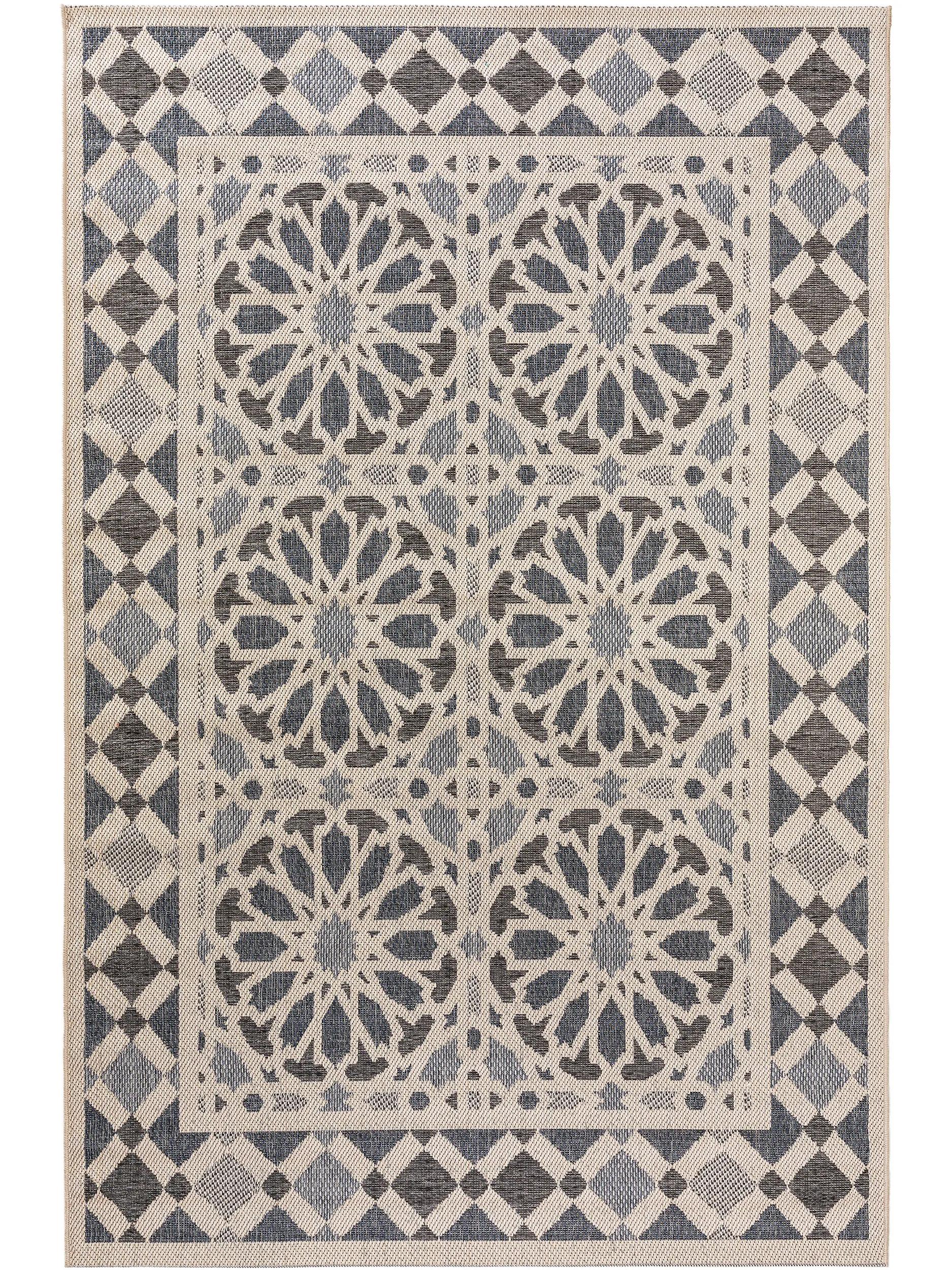 In- & Outdoor Rug River Beige/Blue