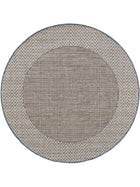 In- & Outdoor Round Rug River Beige/Blue