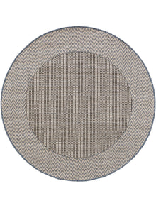 In- & Outdoor Round Rug River Beige/Blue