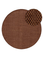Round Wool Rug Rocco Brown