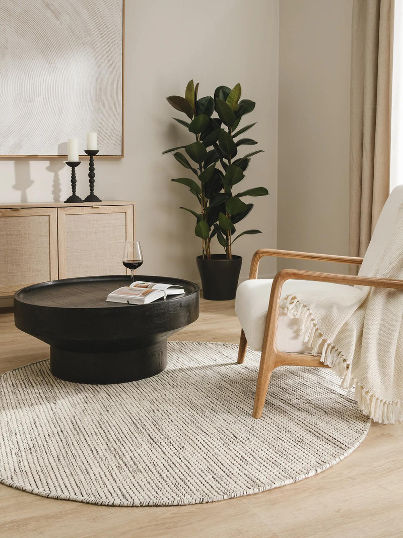 Wool Rug Rocco Beige/Black