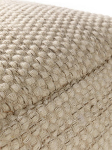 Handmade Wool Pouf Rocco Cream