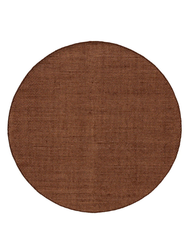 Round Wool Rug Rocco Brown