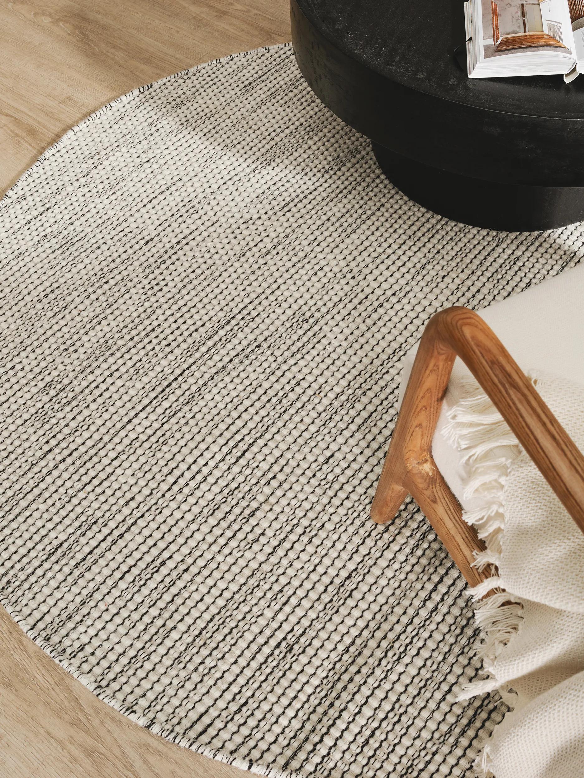 Wool Rug Rocco Beige/Black