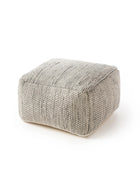 Handmade Wool Pouf Rocco Beige/Black