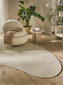 Tapis en laine Rocco crème