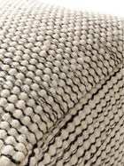 Handmade Wool Pouf Rocco Beige/Black