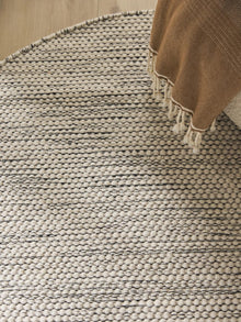 Wool Rug Rocco Beige/Black