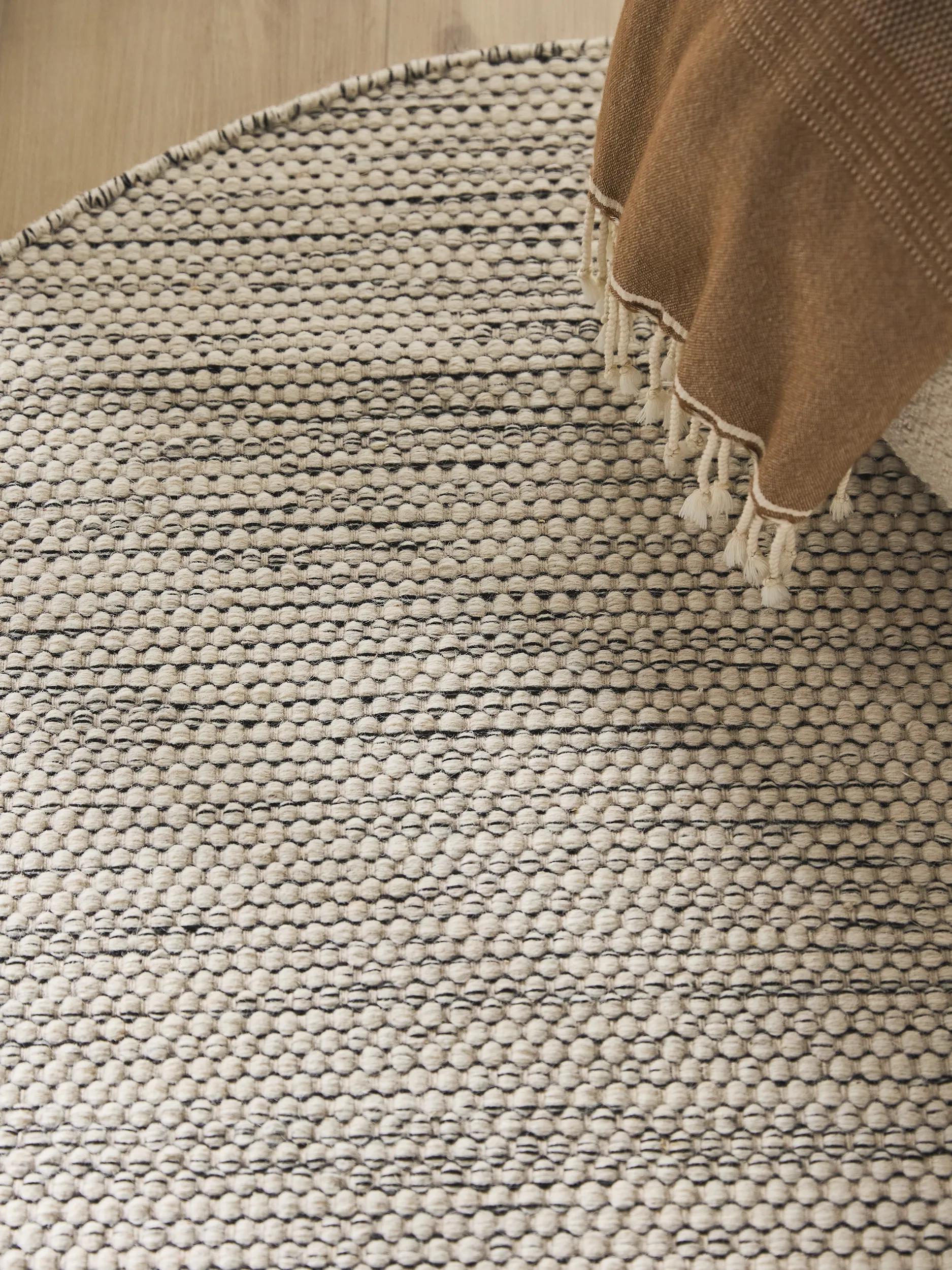 Wool Rug Rocco Beige/Black