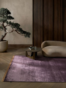 Alfombra de viscosa Rubin púrpura