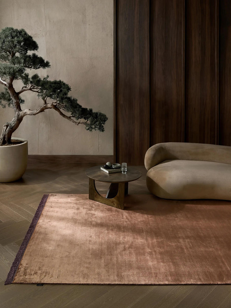 Viscose Rug Rubin Brown