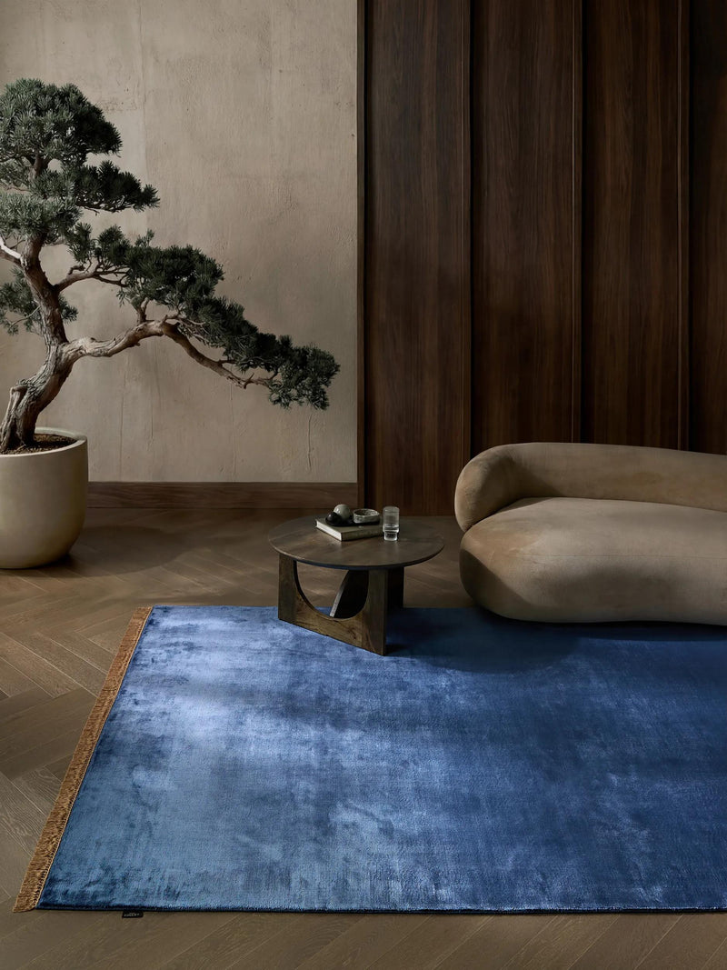 Viscose Rug Rubin Blue