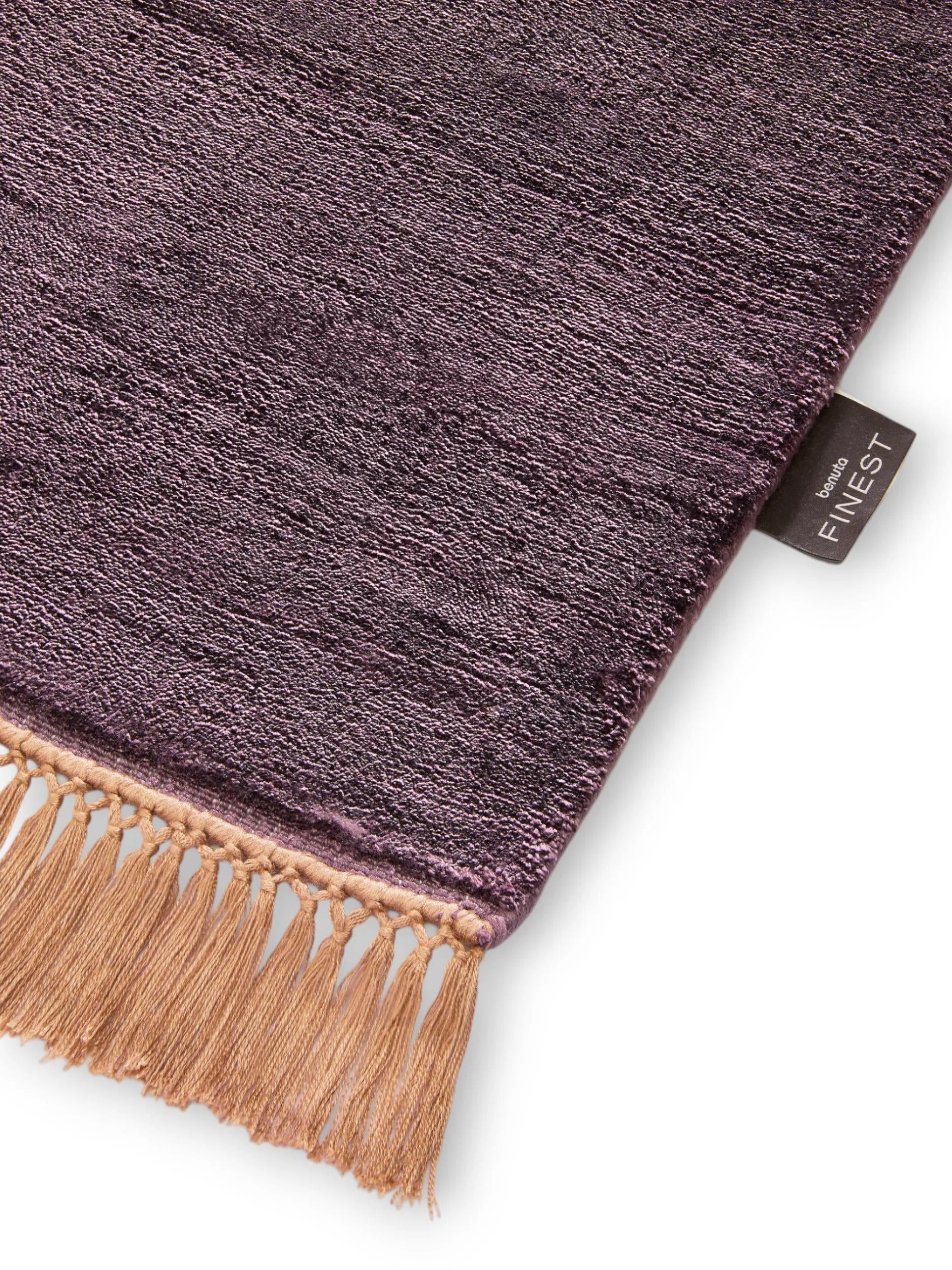 Alfombra de viscosa Rubin púrpura