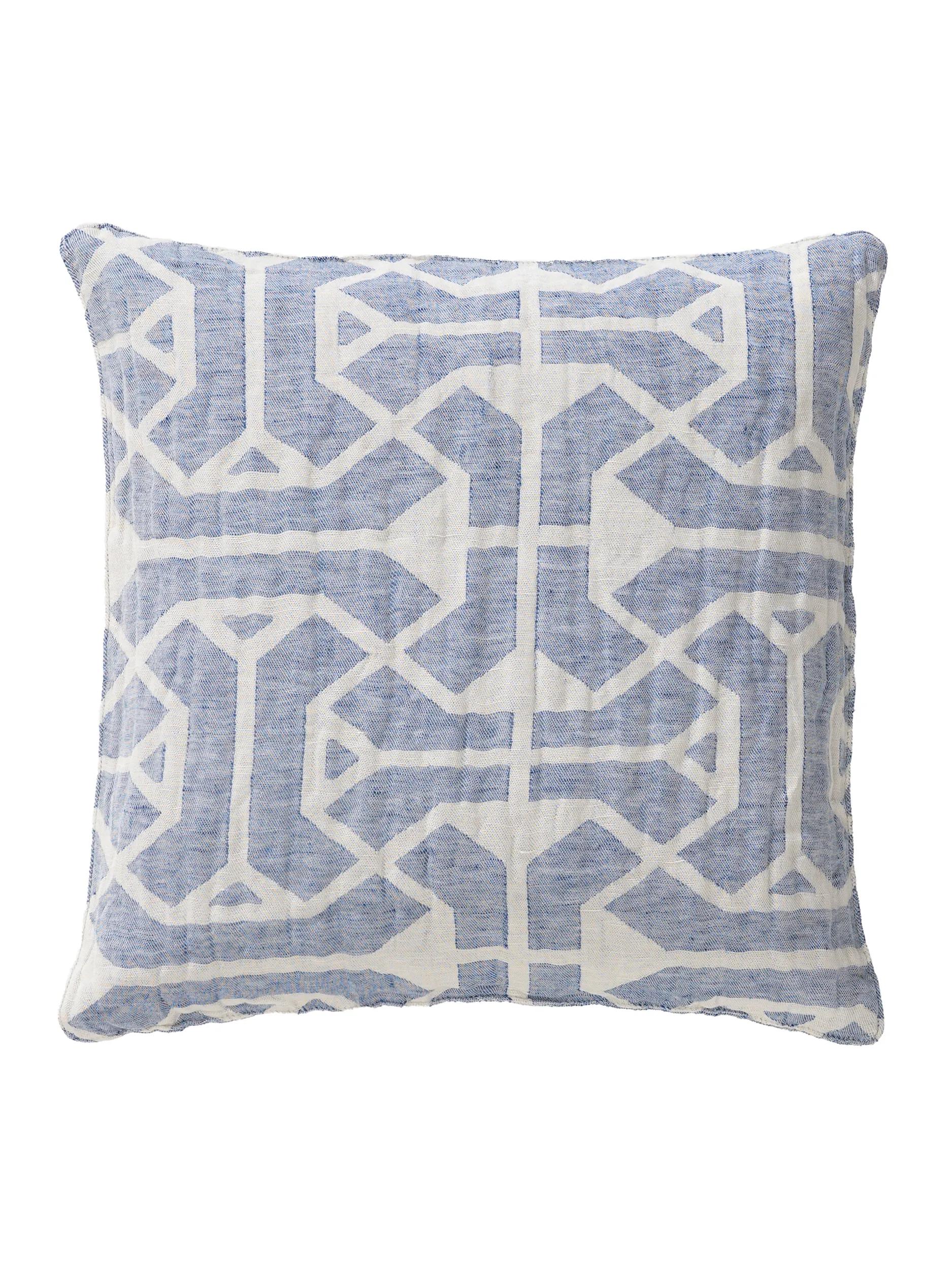 Linen mix cushion cover Sabine Blue
