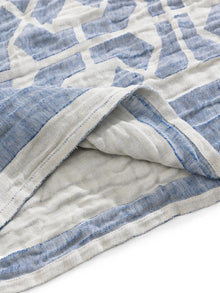 Linen mix Blanket Sabine Blue