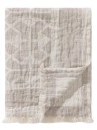 Linen mix Blanket Sabine Cream/Beige