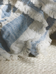 Linen mix Blanket Sabine Blue