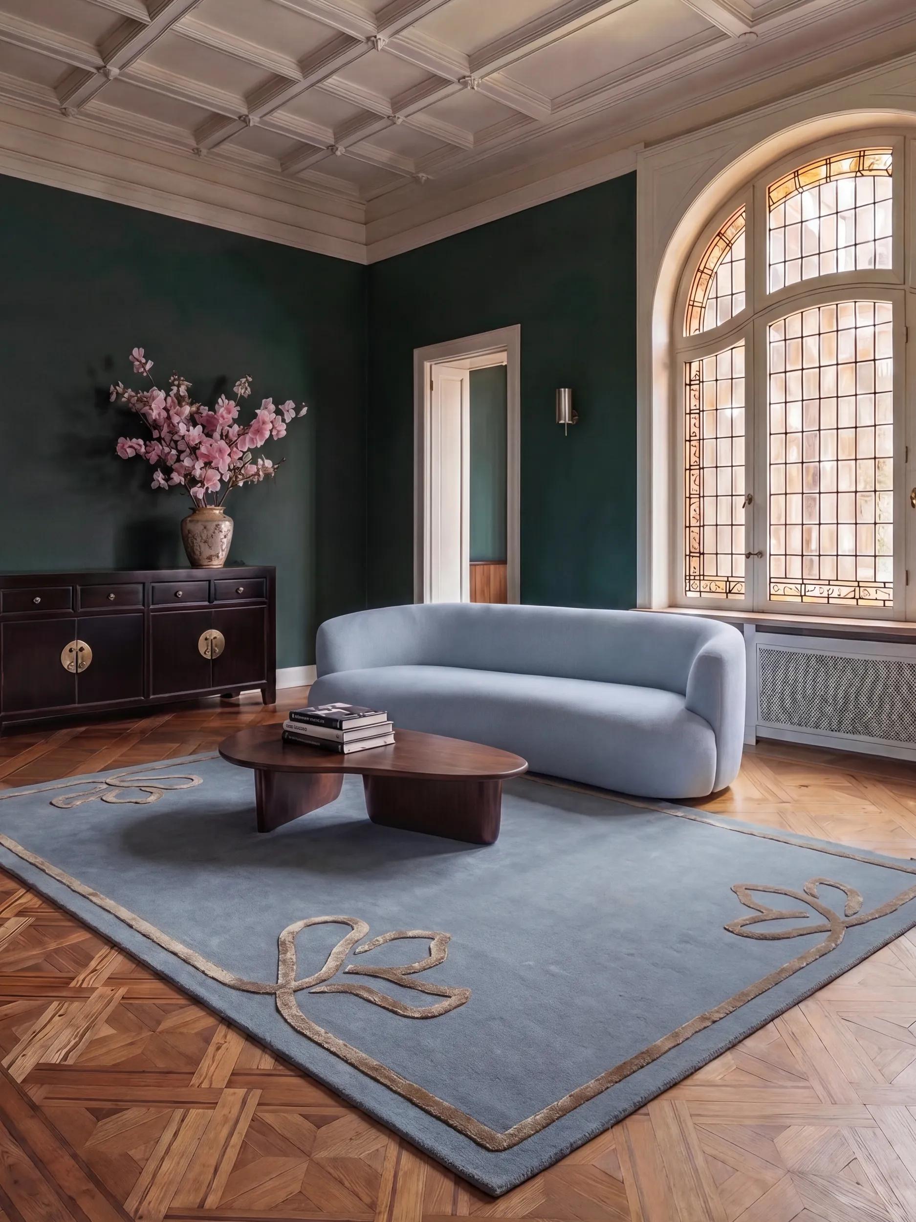 Wool Rug Sakura Blue