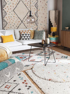 Shaggy rug Selma Beige/Multicolour