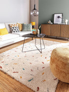 Shaggy rug Selma Beige/Multicolour