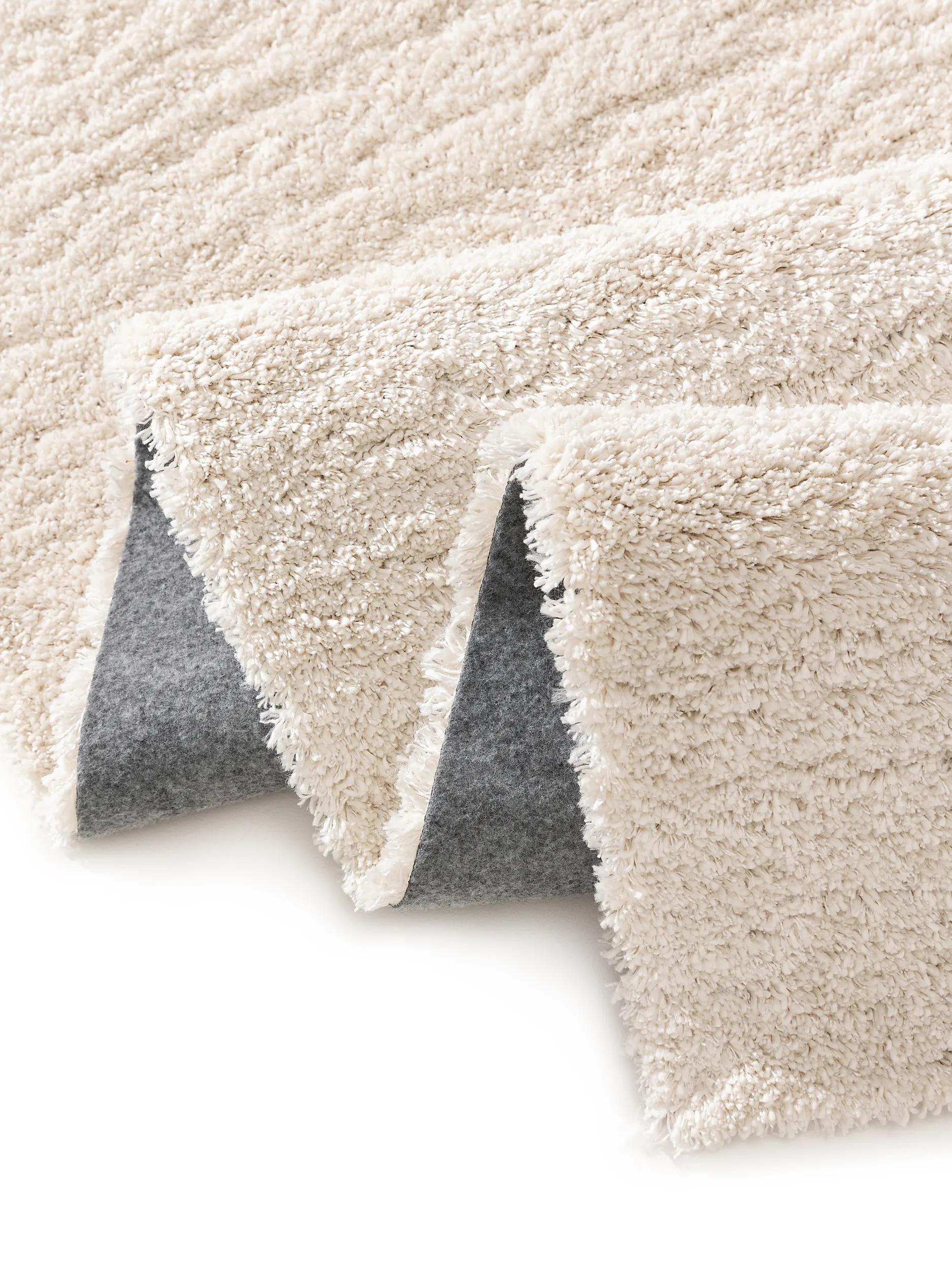 Tapis Shaggy Lavable Sera Crème