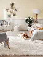 Tapis Shaggy Lavable Sera Crème