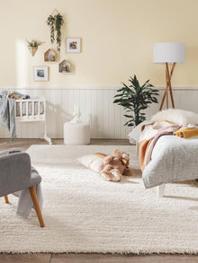 Tapis Shaggy Lavable Sera Crème