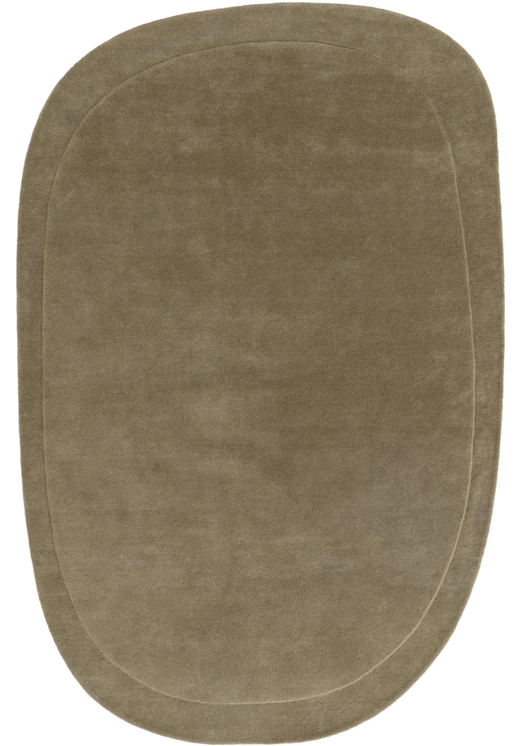 Wool Rug Shape Light Green
