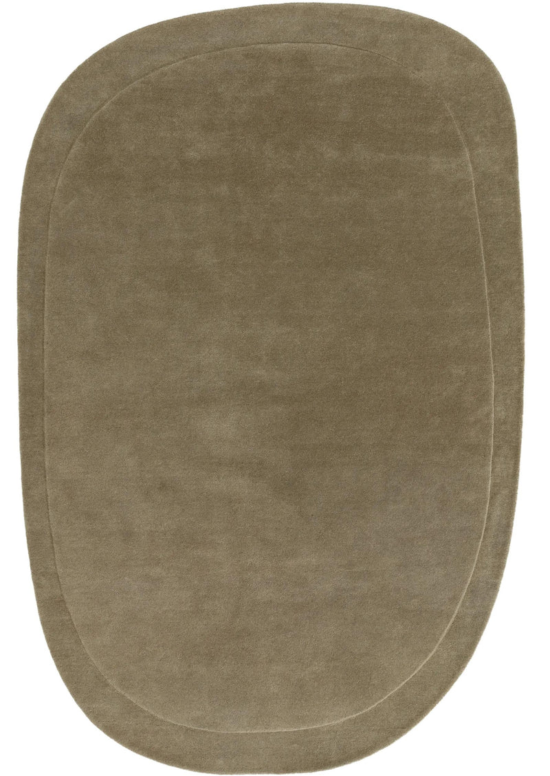 Wool Rug Shape Light Green