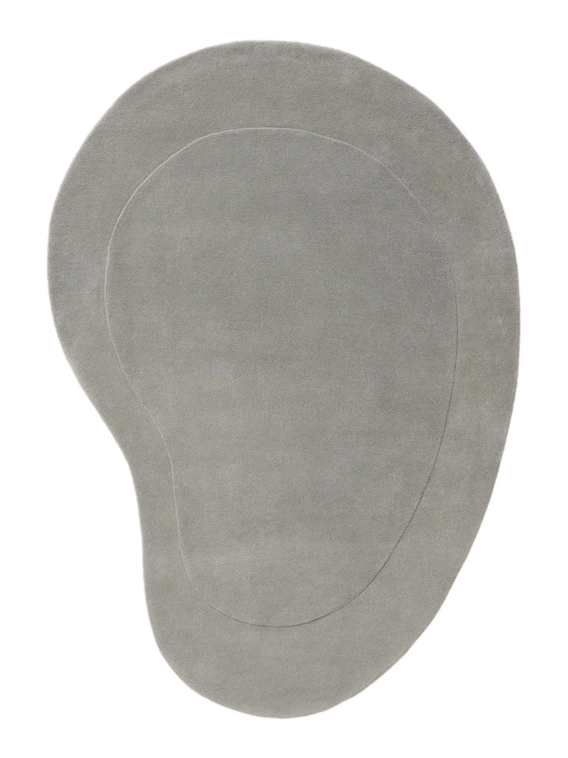 Wool Rug Shape Grey