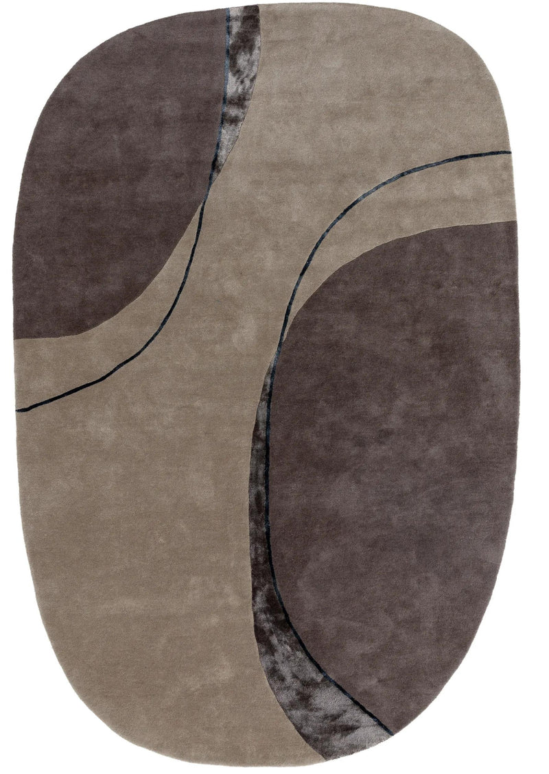 Wool Rug Shape Taupe