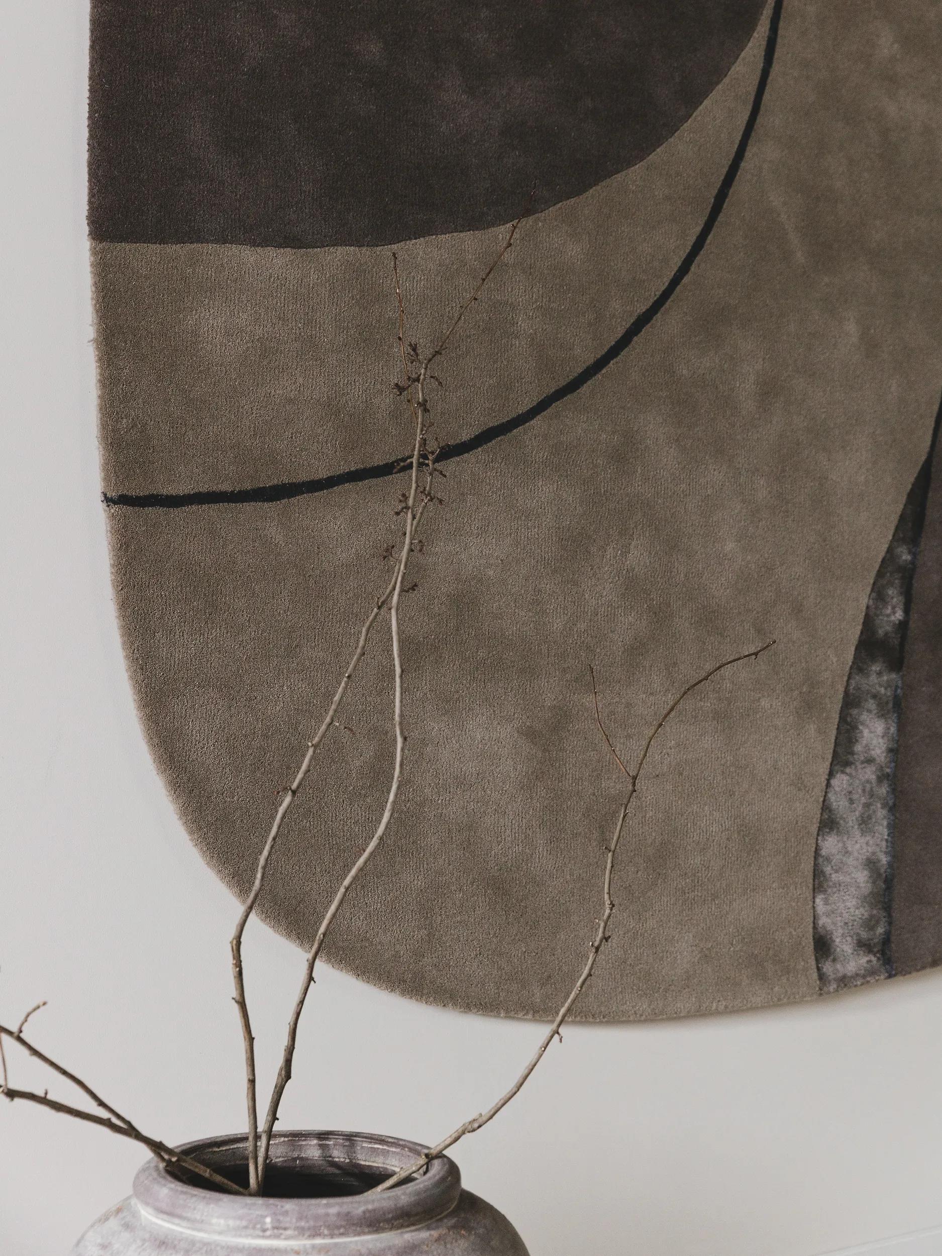 Wool Rug Shape Taupe