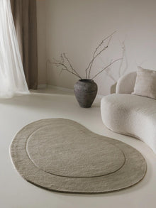 Wool Rug Shape Light Green