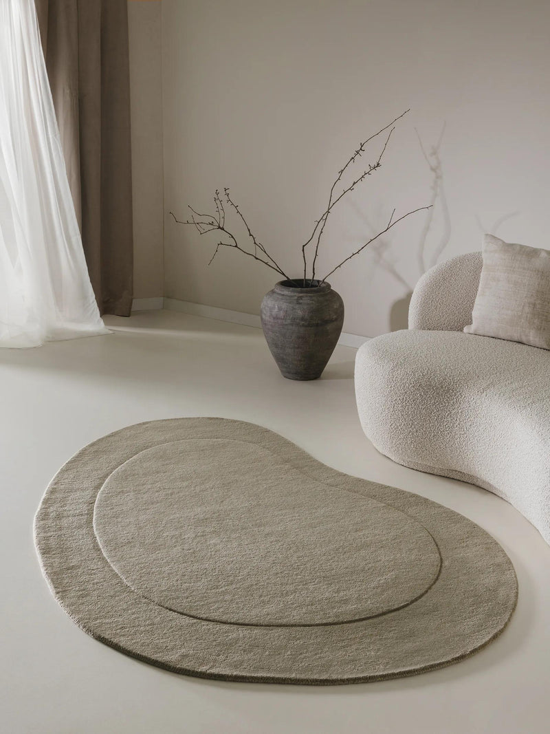 Wool Rug Shape Light Green
