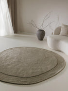 Wool Rug Shape Light Green