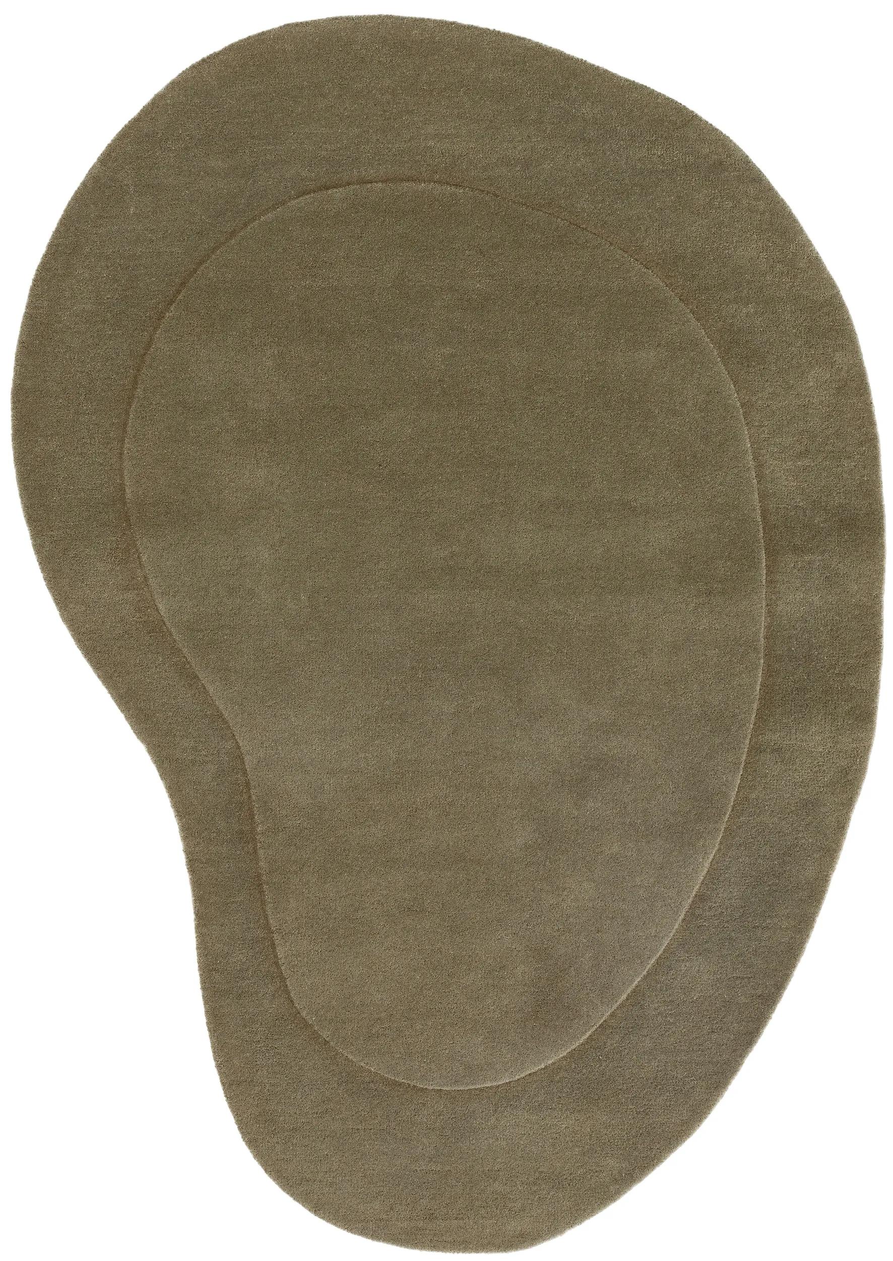 Wool Rug Shape Light Green