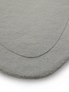 Alfombra de lana forma gris