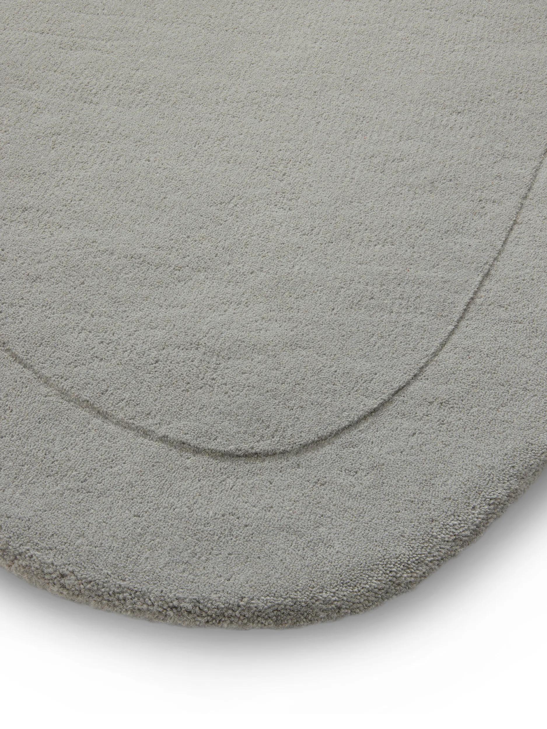 Alfombra de lana forma gris