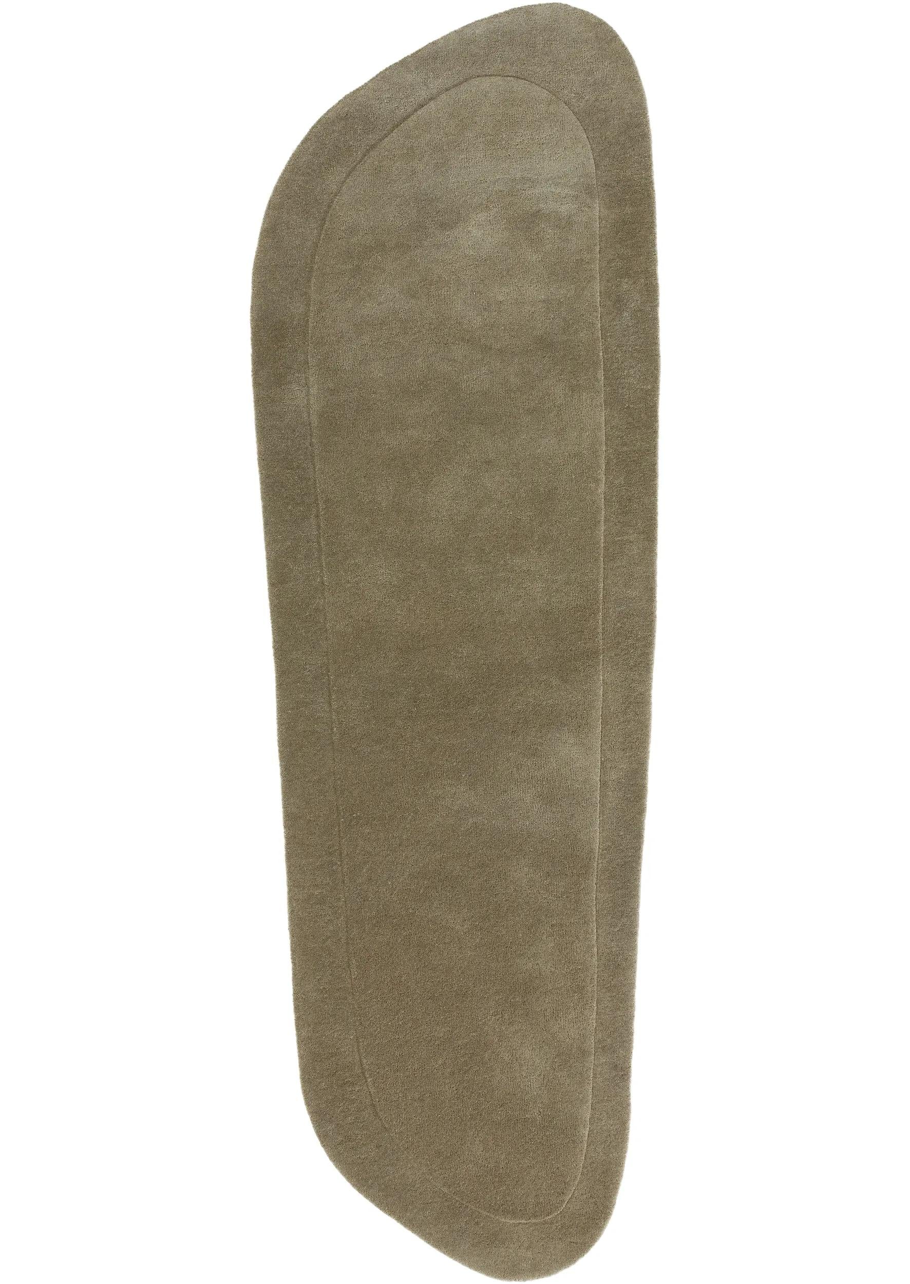 Wool Rug Shape Light Green