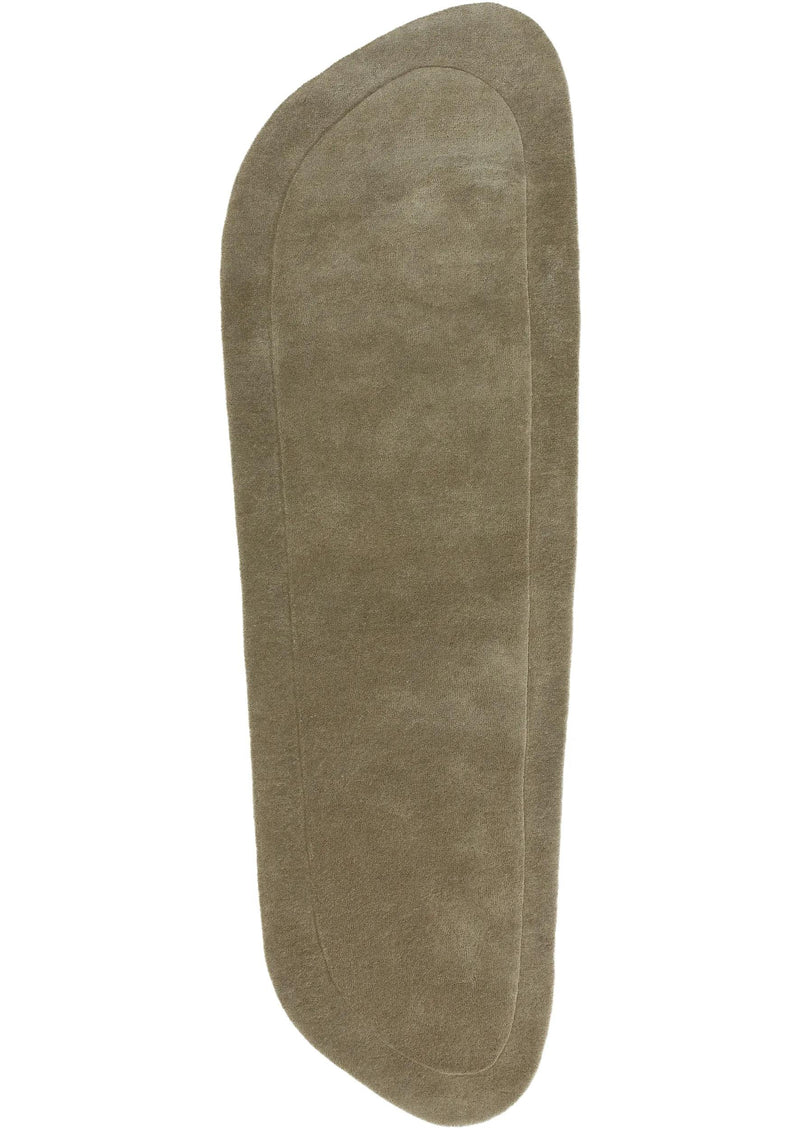 Wool Rug Shape Light Green