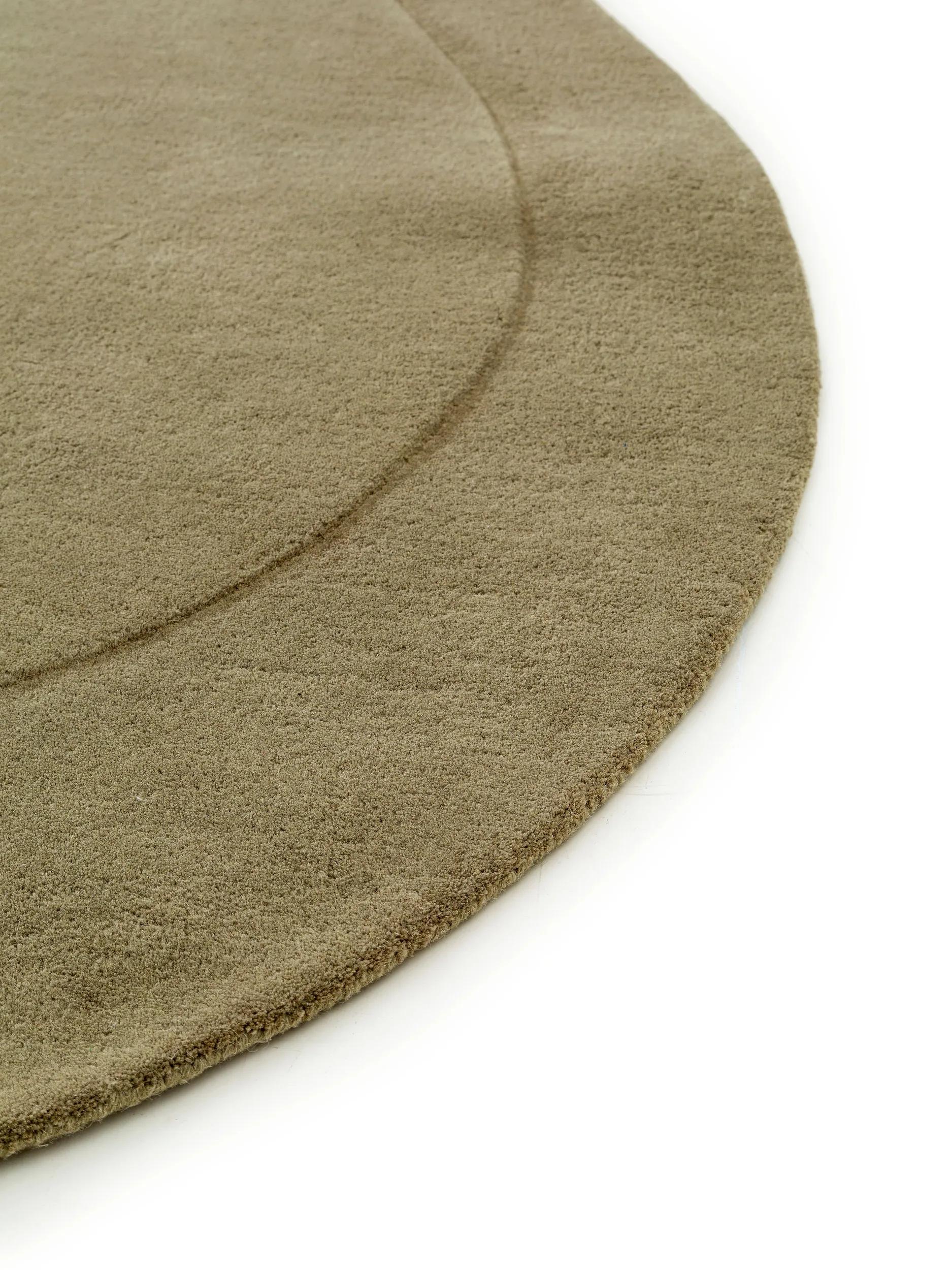 Wool Rug Shape Light Green