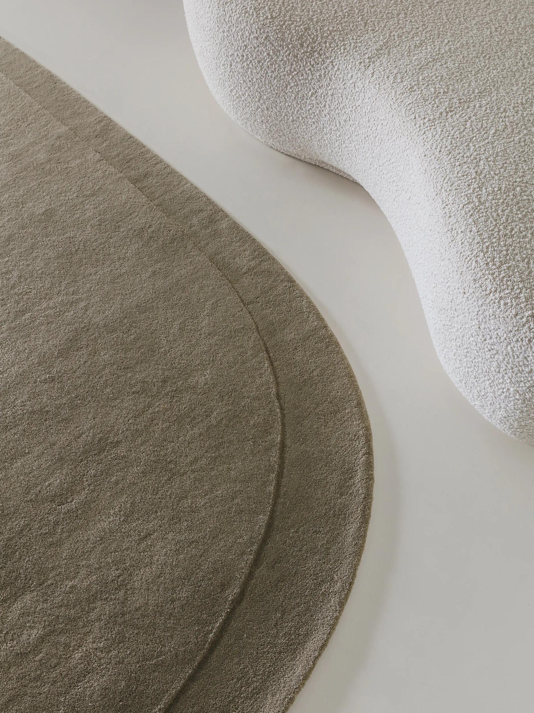 Wool Rug Shape Light Green